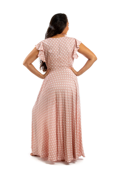 Handmade Maxi Dress - Maternity Nursing (Polka Dot)