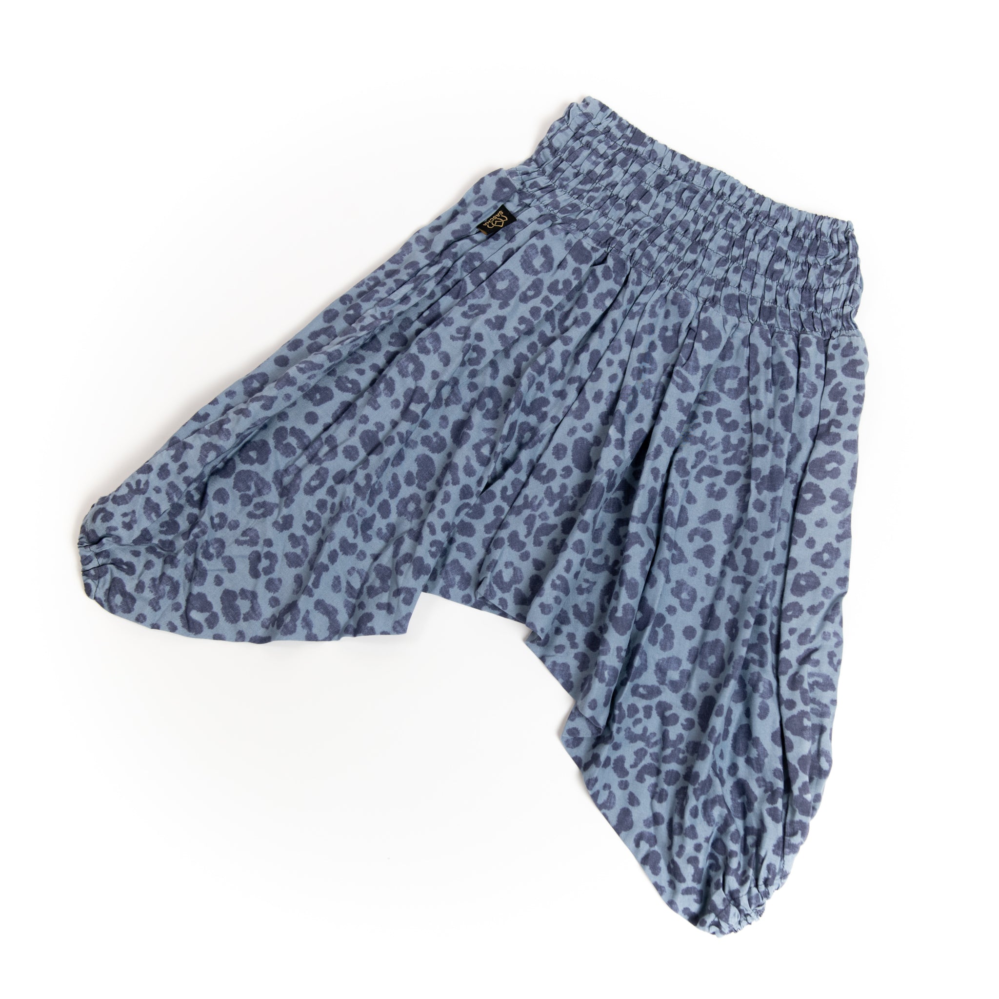 Handmade Kids Flowy Harem Pants - Jumpsuit Smocked Waist (Leo in Jeans)