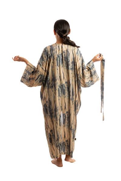 Handmade Long Kimono - African Waterfall